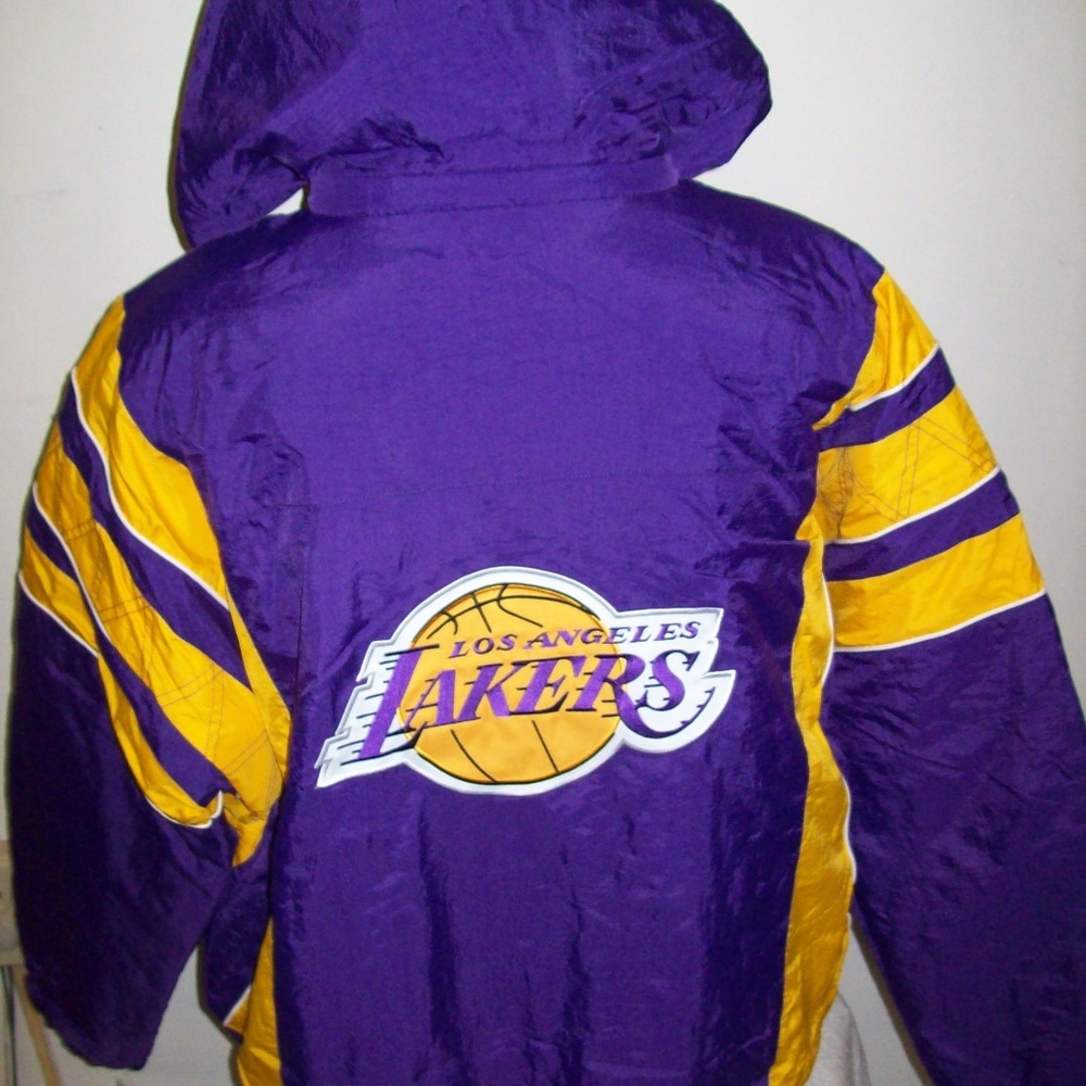 LOS ANGELES LAKERS Starter Half Zip Hooded Jacket SMALL_7